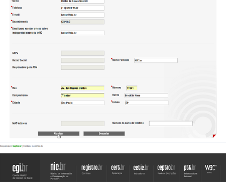E-mail contendo link para a definição de senha no portal de administração