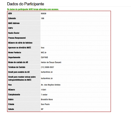 E-mail contendo link para a definição de senha no portal de administração