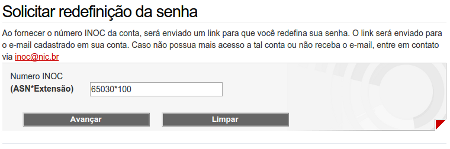 E-mail contendo link para a definição de senha no portal de administração