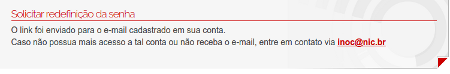 E-mail contendo link para a definição de senha no portal de administração