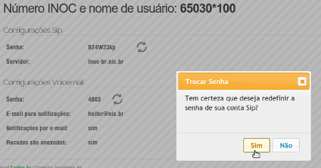E-mail contendo link para a definição de senha no portal de administração