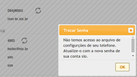 E-mail contendo link para a definição de senha no portal de administração
